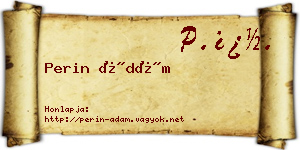 Perin Ádám névjegykártya